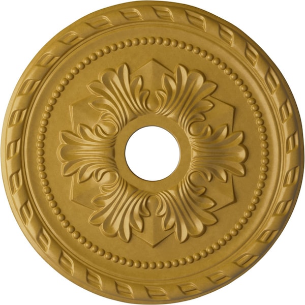 Ekena Millwork Palmetto Ceiling Medallion (Fits Canopies up to 5"), 20 7/8"OD x 3 5/8"ID x 1 5/8"P, Iridescent Gold CM20PMIGS - main